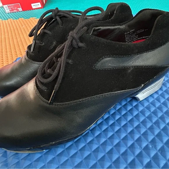 Capezio TapSonic tap shoes size 8.5 beautiful suede and leather upper - Picture 3 of 4
